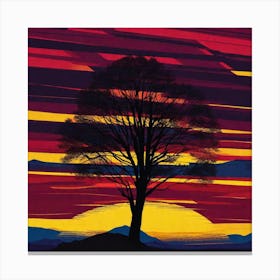 Sunset Tree 14 Canvas Print