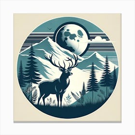 Deer In The Woods 5 Canvas Print