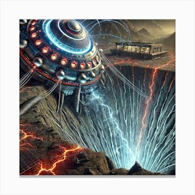 Mantlequake Array Targeting Tectonic Plates Canvas Print