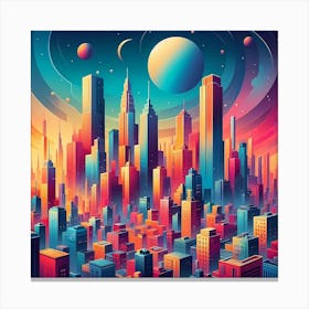 Sci-Fi City 2 Canvas Print