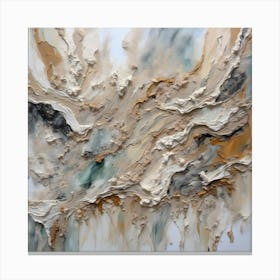 Muted Neutral Abstract Painting Canvas Print