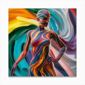 Colorful Body Painting Canvas Print