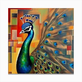 Peacock Art Canvas Print