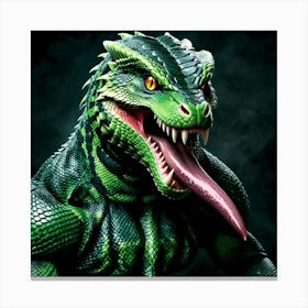 Green Lizard Canvas Print