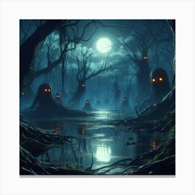 Haunted Forest 1 Canvas Print