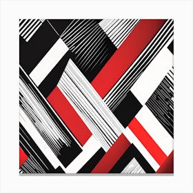 Abstract Red Black And White Pattern, vector art Canvas Print