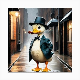 Duck In A Suit 18 Canvas Print