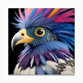 Eagle With Feathers Canvas Print