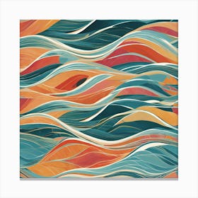 Abstract Ocean Waves Canvas Print