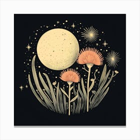 Flowers Space Canvas Print