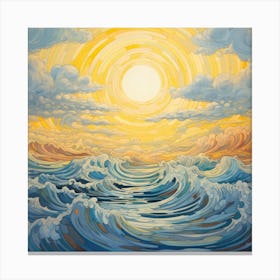 Sunrise Over The Ocean Canvas Print