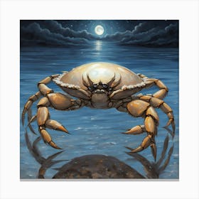 Crab At Night 24 Canvas Print