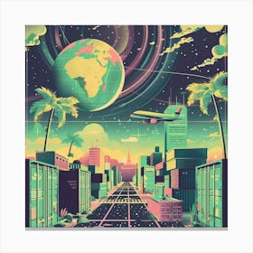 Futuristic Cityscape 1 Canvas Print