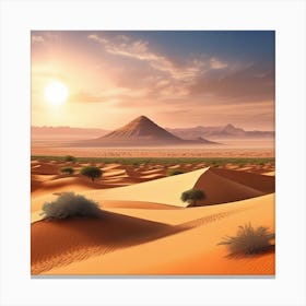 Sahara Desert Landscape 9 Canvas Print