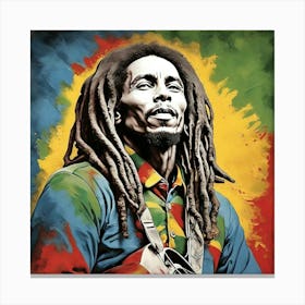 Bob Marley Square Art Print 0 Canvas Print