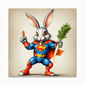 Super Bunny 24 Canvas Print