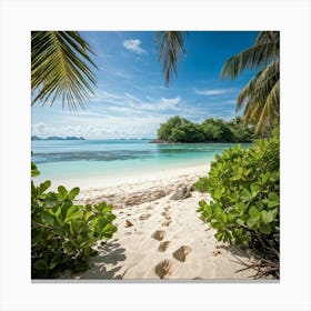 An Expansive Island Coastline Under A Tropical Climate A Barren And Serene Landscape Of Sand Dunes (3) Canvas Print