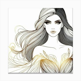 A lady Canvas Print