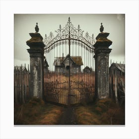 Gate To The Old House Canvas Print