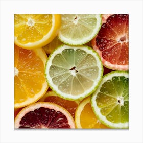Citrus Fruit Slices 4 Canvas Print