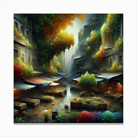 City In The Forest Canvas Print