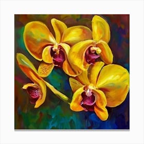 Yellow Orchids Canvas Print