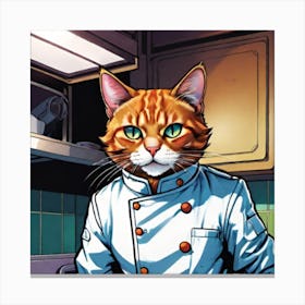 Chef Cat Canvas Print