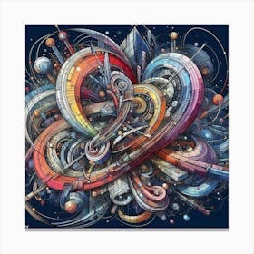 Abstract Heart Canvas Print