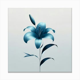 Blue Lily 1 Canvas Print