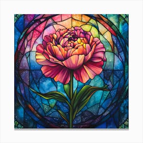 Flowers Stained Glass Sublimation 6 Canvas Print