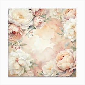 Watercolor Floral Background 9 Canvas Print