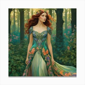 Fairy In The Forest Canvas Print