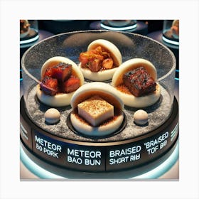 A Futuristic Dish Called Meteor Bao Buns, Featurin Canvas Print