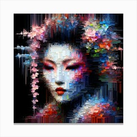 Creative Geisha Illustration 38 Canvas Print