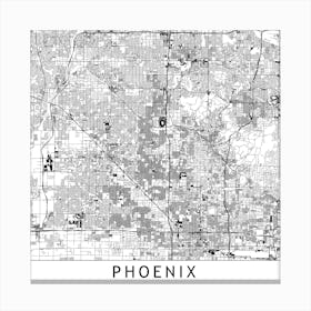 Phoenix Map Canvas Print