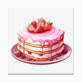 Strawberry Cake 5 Canvas Print