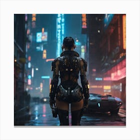 Cyberpunk City Canvas Print