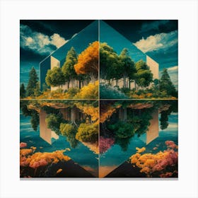 'The Trees' geometric  Canvas Print