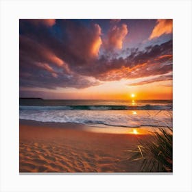 Sunset On The Beach 408 Canvas Print