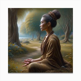 Buddha In Meditation 2 Canvas Print