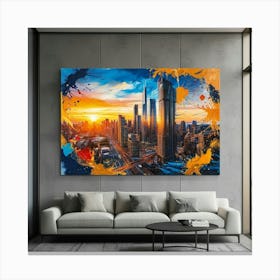 Cityscape Painting Canvas Print