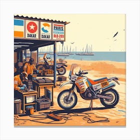 Dakar, Senegal. Vintage Travel Canvas Print