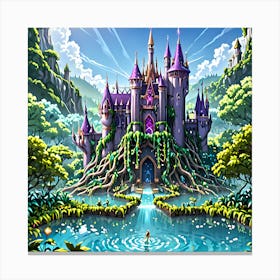 Castle In The Forest Canvas Print