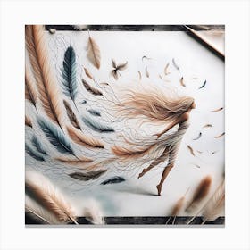 Girl With Feathers Canvas Print