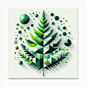 Geometric Art Fern 3 Canvas Print