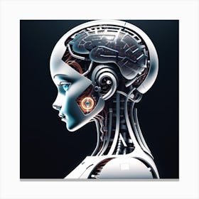Woman With A Robot Head 4 Canvas Print