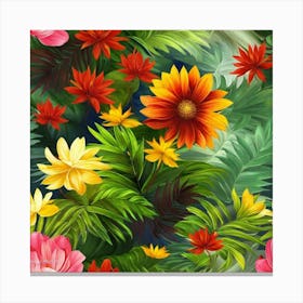 Floral Wallpaper 21 Canvas Print