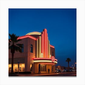 Theater At Night Canvas Print