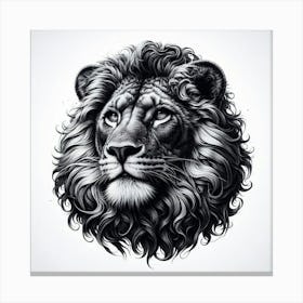 Lion Head Tattoo 2 Canvas Print