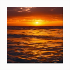 Sunset Over The Ocean 4 Canvas Print